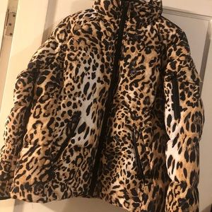 Express cheetah winter coat
